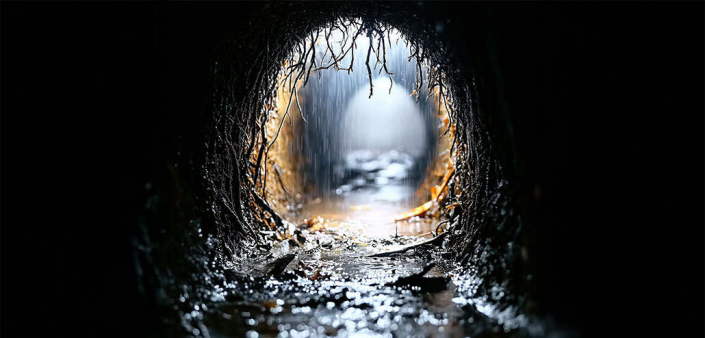 root ingress in sewer pipe